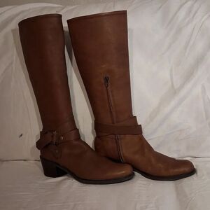 Pollini Tan Leather Knee-High Boots Size 40 (10 US)